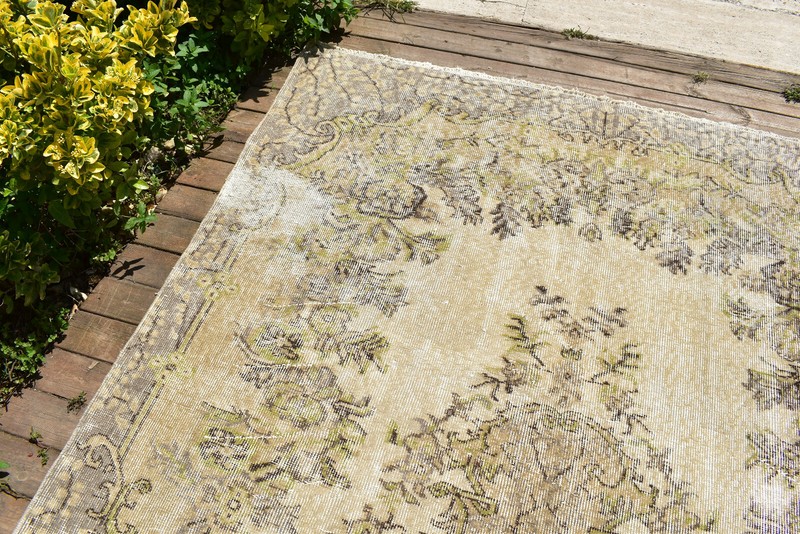 Turkish Rug 67''x105'' Oushak Rug Tribal 5x8 Rug Vintage Muted Color 171x268cm gallery