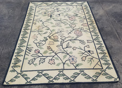 Vintage Traditional Handmade Beautiful Floral Kilim Floor Rug Carpet 246×166 cm