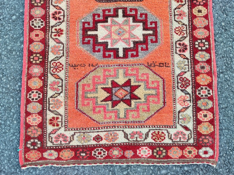 Rare Antique rug 3x13, Heriz runner 3x13 vintage, Turkish rug, Herki rug rare gallery