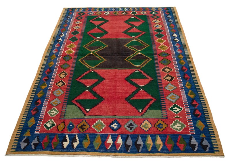 4x6 ft Rug OUSHAK RUG Hand Woven Vintage Turkish Kilim Rug Flat Weave Area Rug gallery