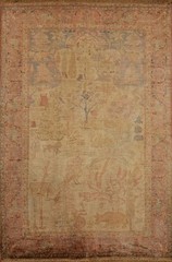Pre-1900 Handmade Antique Hereke Vegetable Dye Rug Silk Turkish Carpet 4×6