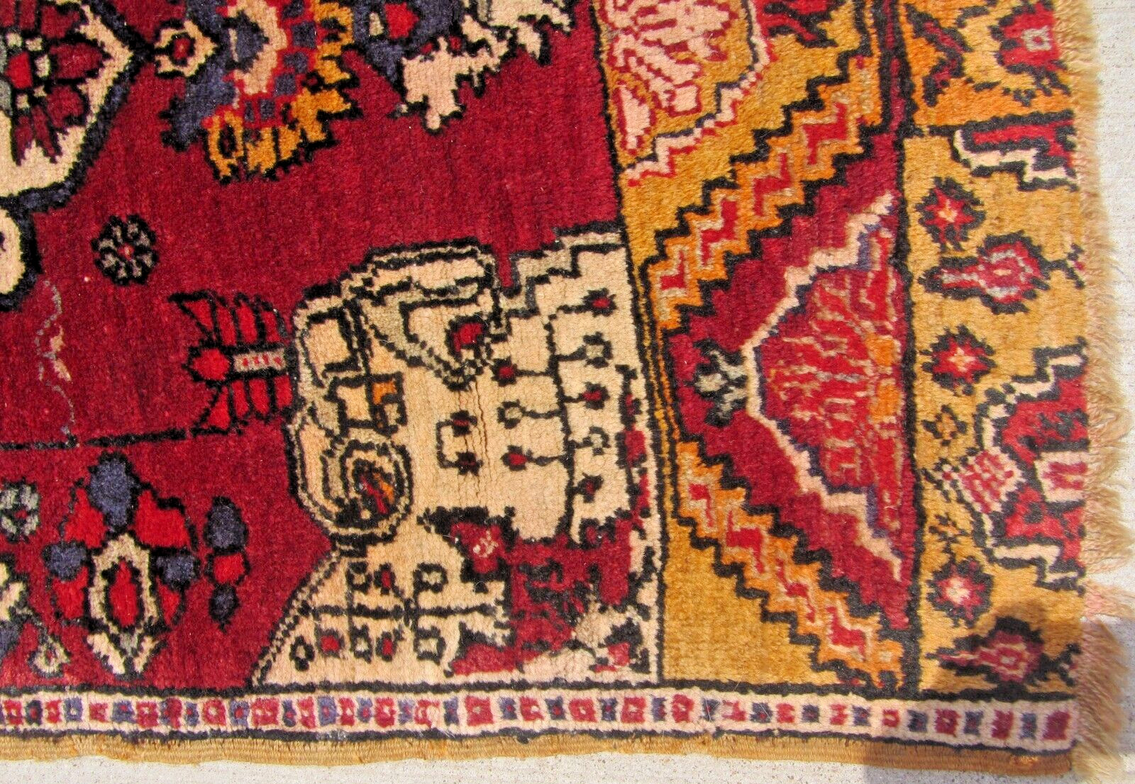 Rare Sampler Rug Vaghireh Semi-Antique Turkish Anatolia Bidjar Soft Wool 30 x 42 gallery