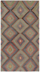 Vintage Hand Woven Area Rug 5’9″ x 10’10” Traditional Wool Oriental Carpet