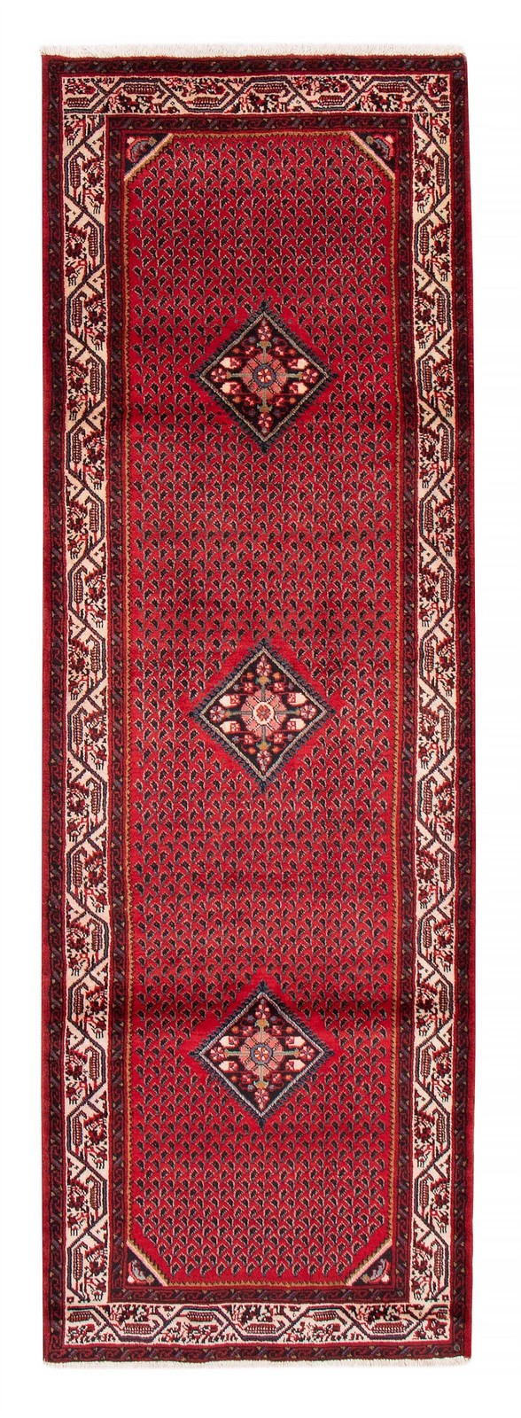 3'5" x 10'0" Vintage Hand-knotted Runner Rug Traditional Oriental Wool Carpet gallery