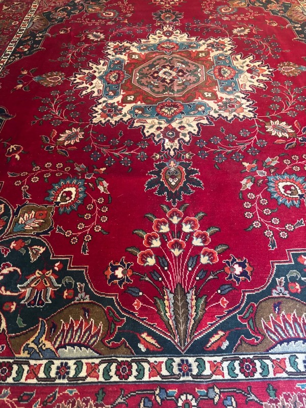 SIMI ANTIQUE. HAND MADE. 13x10. EXCELLENT CONDITION. FULL PILE.TAB.RIZ gallery