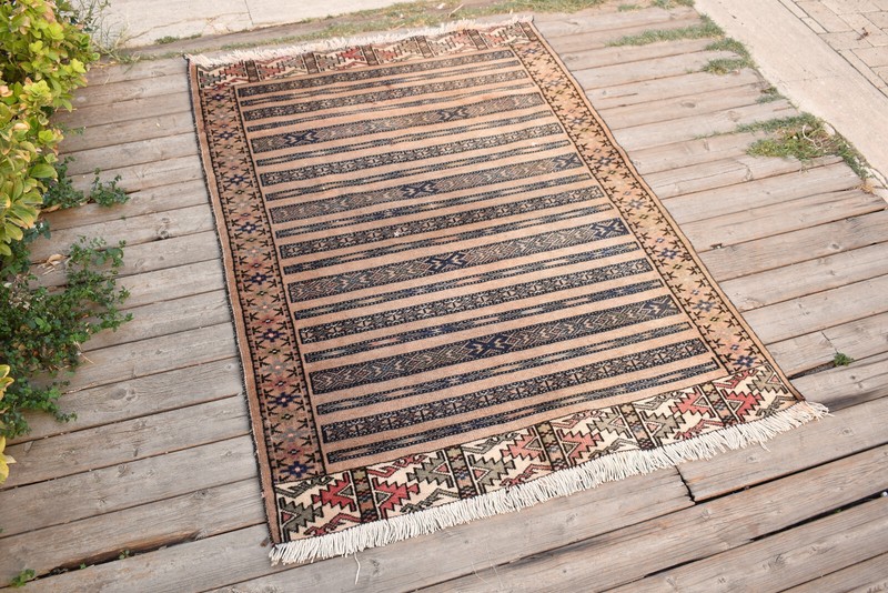 Turkoman Rug 40''x56'' Handknotted 3x4 Oriental Wool Eclectic Carpet 103x145cm gallery