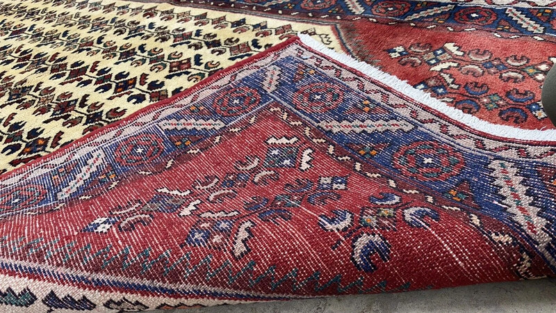 Genuine Vintage 1930-1940's Wool Pile Vgy Dyes High-Karabahk Runner 3'5”x13’1” gallery
