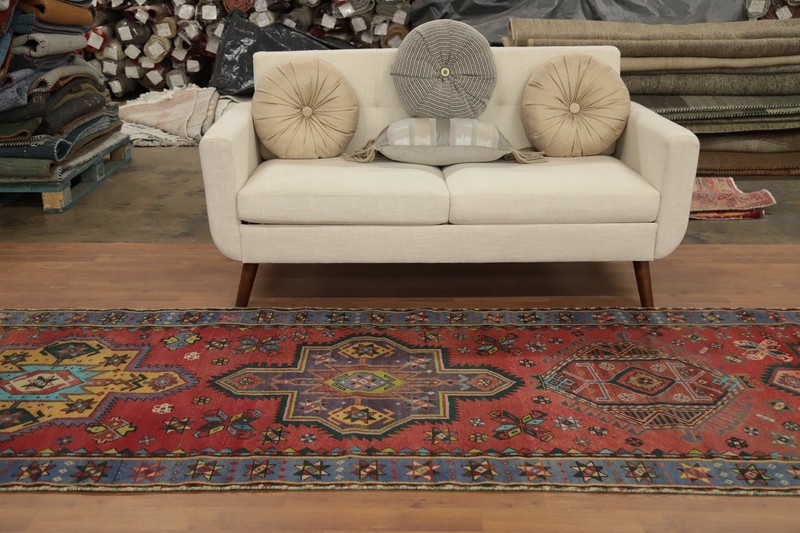 Vegetable Dye Traditional 12' Runner Rug Hand-knotted 4x12 gallery