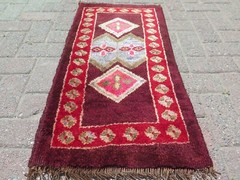 Turkish Kars Rug Carpet DoorMat Bedroom Small Wool Carpet Tapis Teppiche 19″x37″
