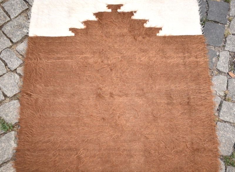 Turkish Mohair Rug 31'' x 42'' Vintage Rug Anatolian Rug Oriental Kilim NO DYE gallery