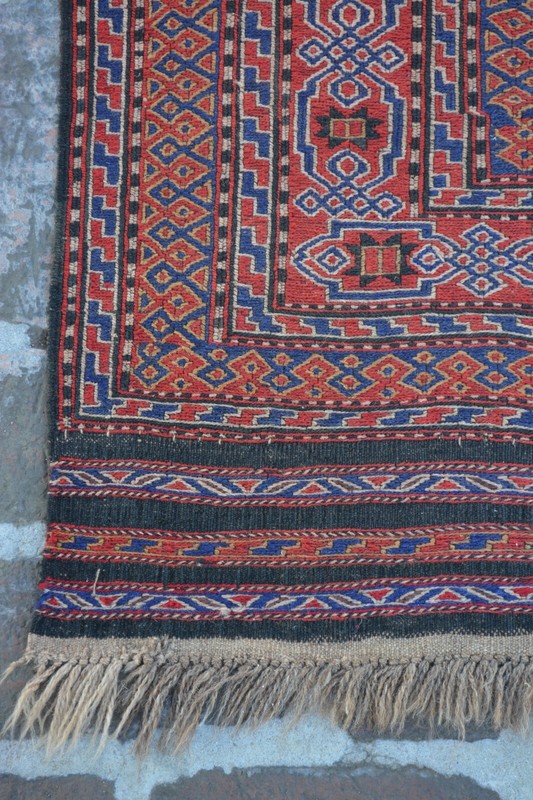 AFGHAN HANDMADE VINTAGE QALAINO KILAM, TRIBAL KILAM , SIZE :250X149 CM gallery