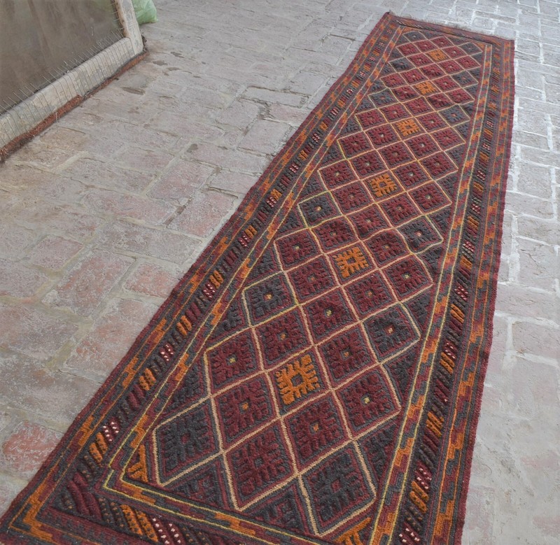 2x11 Ft Handmade Tribal Afghan Moshvani Hallway Runner Antique Persian Wool Rug gallery