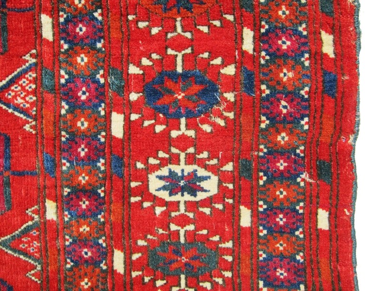 TOP EXAMPLE, SUPERB, LOVELY, ANTIQUE, 19th TURKOMAN SMALL RUG . DEHATI.1 gallery