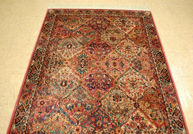 AUTHENTIC KARASTAN MULTICOLOR PANEL KIRMAN PATTERN # 717 RUG CARPET 4'3" x 6' gallery