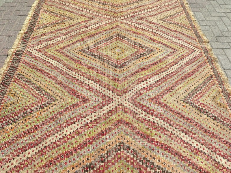 Vintage Turkish Nomads Rug, Wool Kilim, Teppich 79"x105"Area Rugs, Kelim, Carpet gallery