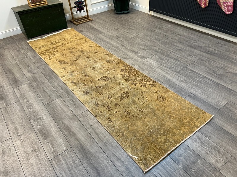 Persian Runner Rug, Vintage Persian Rug, Hallway Rug, Kitchen Rug, 3 x 9.6 ft gallery