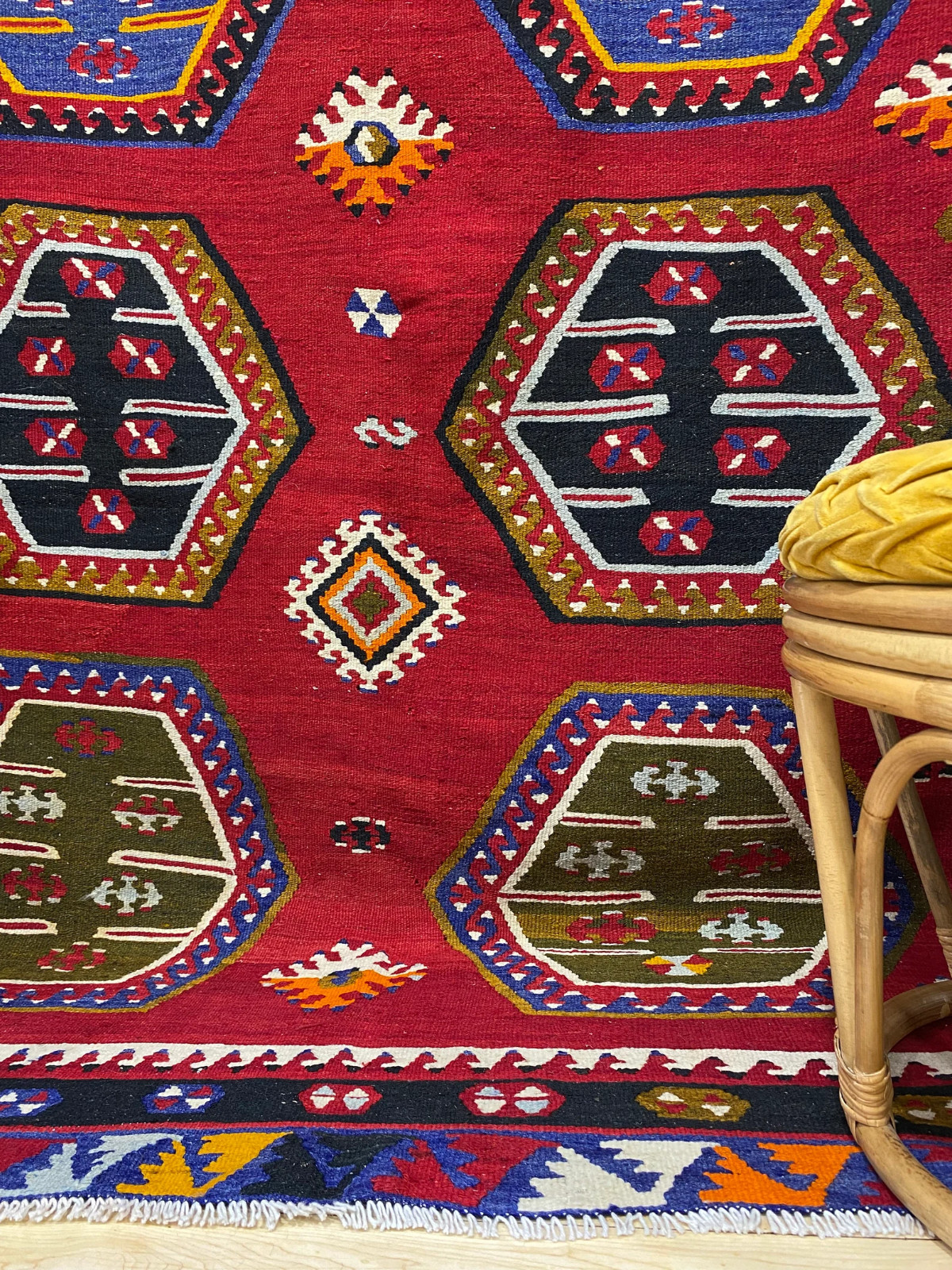 Turkish 5x10ft Living Room Rug | Antique Anatolian Kilim Rug Cappadocia'n Kilim gallery