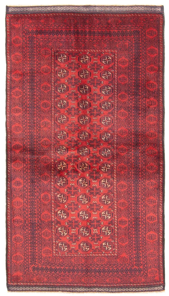 Vintage Hand-Knotted Area Rug 3'6" x 6'5" Traditional Wool Carpet