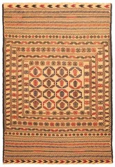 Vintage 4’6″ x 6’5″ Traditional Wool Hand Woven Oriental Area Rug