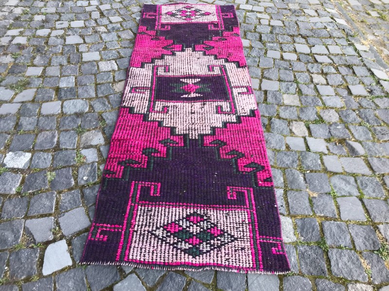 Turkish Antique rug Bohemian Area rug Oushak rug Vintage Rug Handmade Wool rug gallery