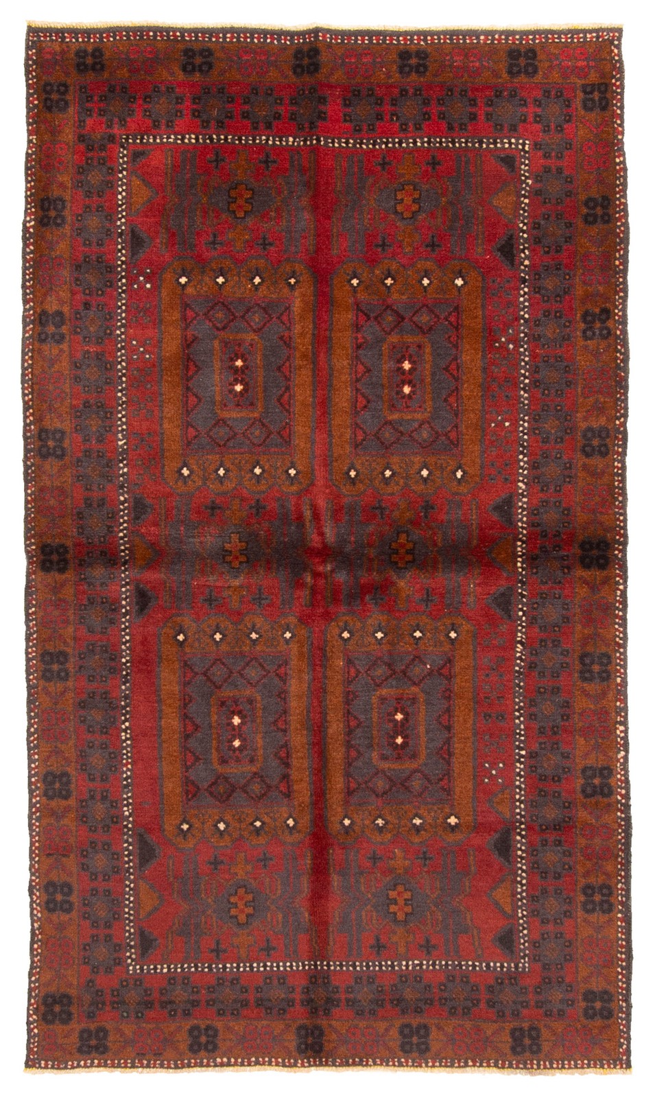 Vintage 3'5" x 5'11" Traditional Hand Knotted Vegetable Dye Wool Area Rug gallery