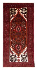 Vintage Hand-Knotted Area Rug 3’2″ x 6’2″ Traditional Oriental Wool Carpet