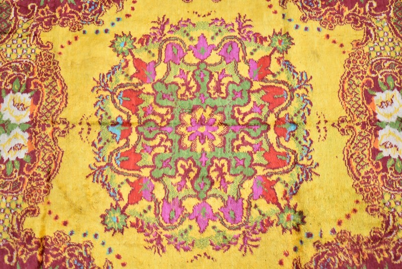 Velvet Table Cover Rug 48'' x 44'' Anatolian Sofa Cover Table Cover Velvet Rug gallery