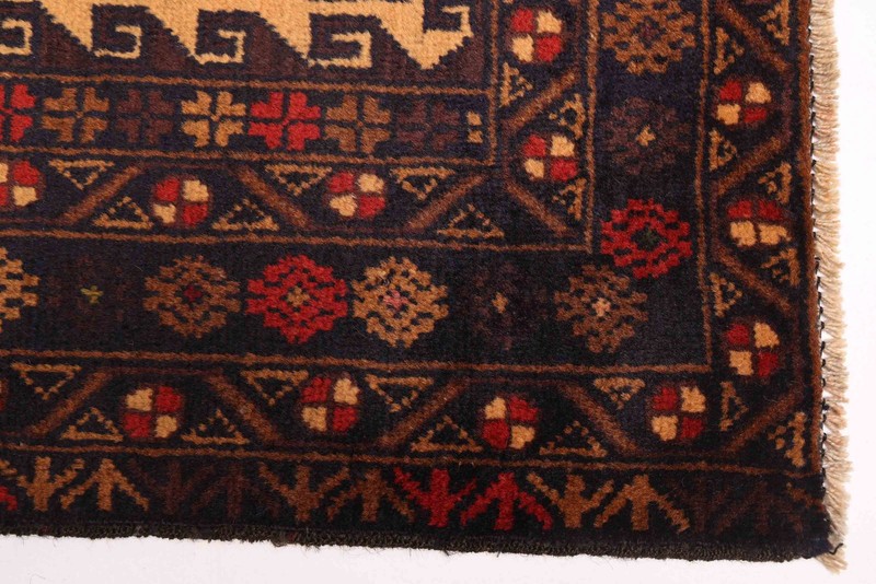Vintage Hand-Knotted Area Rug 3'4" x 6'5" Traditional Oriental Wool Carpet gallery