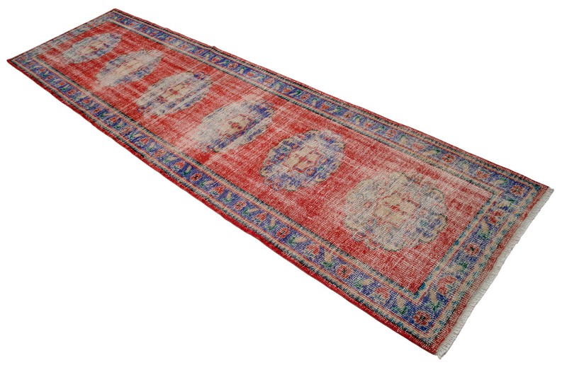 3 x 11 ft Runner Rug, Handmade Rug, Turkish Rug, Oushak Runner, Distressed Rug gallery