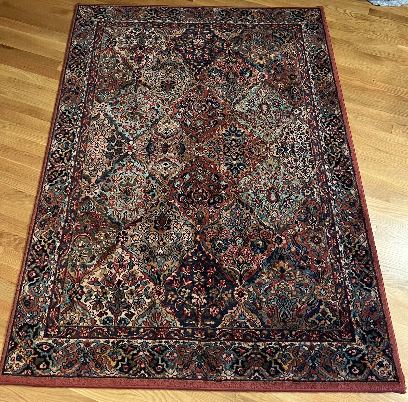 Karastan Wool Vintage Rug 700 717 Kirman Panel Multicolor 4 ft 4 in X 6 ft gallery