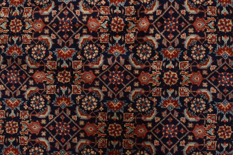 Sarouk Rug 6’5” x 8’4” Blue Wool Vintage Traditional Hand-Knotted Carpet gallery