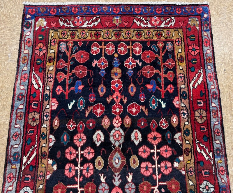 Hand Knotted Tribal Nahavand 4x9 Traditional Blue Red Wool Oriental Area Rug gallery