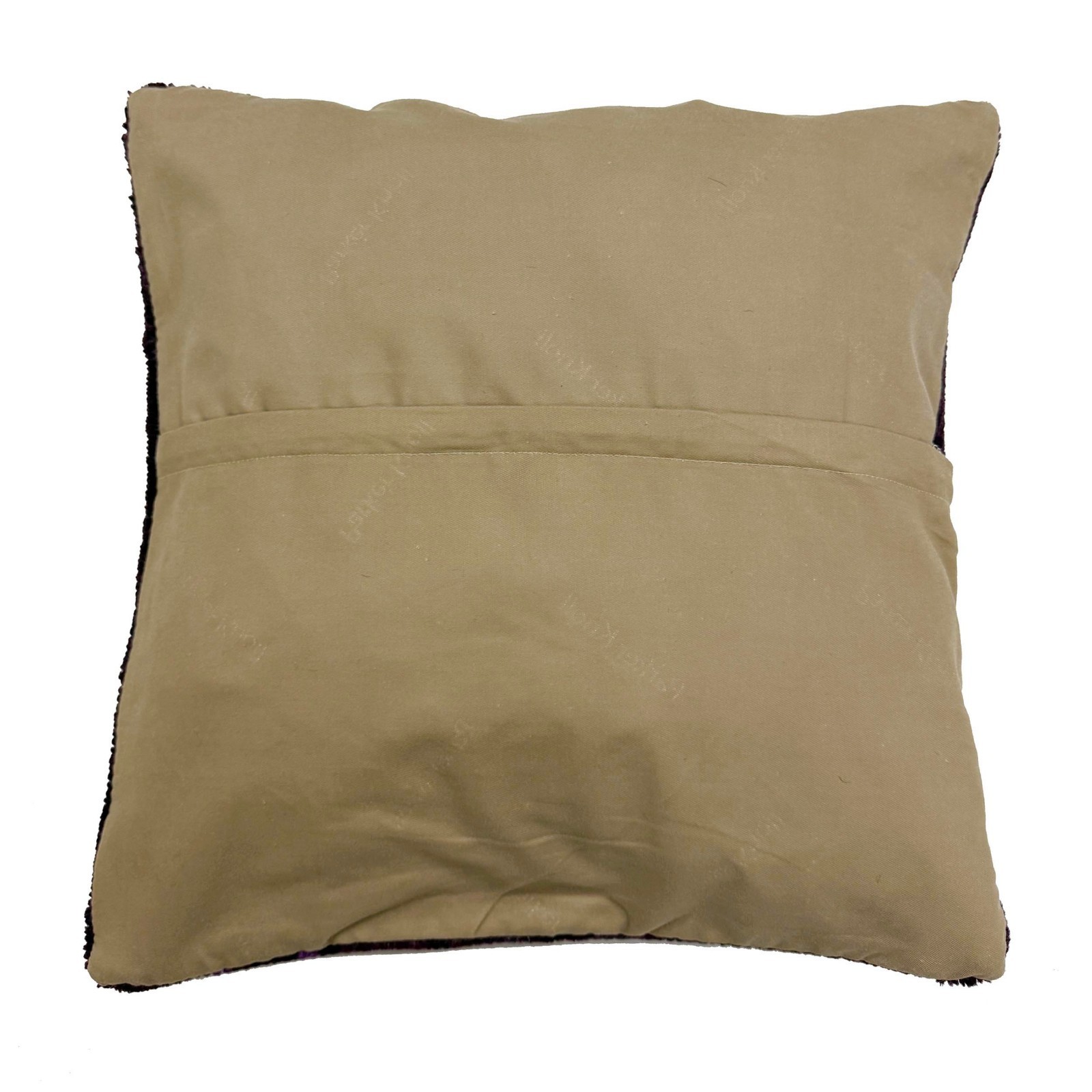 Overdyed Carpet Cushion Distressed Wool Decor Pillow 1.4x1.4 ft gallery