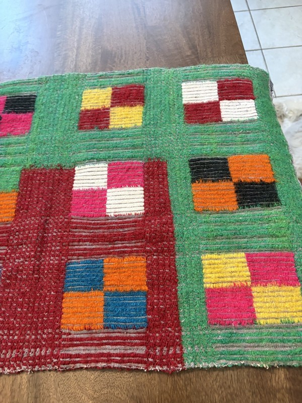 Vintage Handwoven Rag Rug Runner 78" x 17" Handmade Colorful Farmhouse Boho gallery