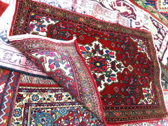 Hand-knotted Persia n oriental Red Her iz 2×3 ft Rug Handmade 100% Wool Made