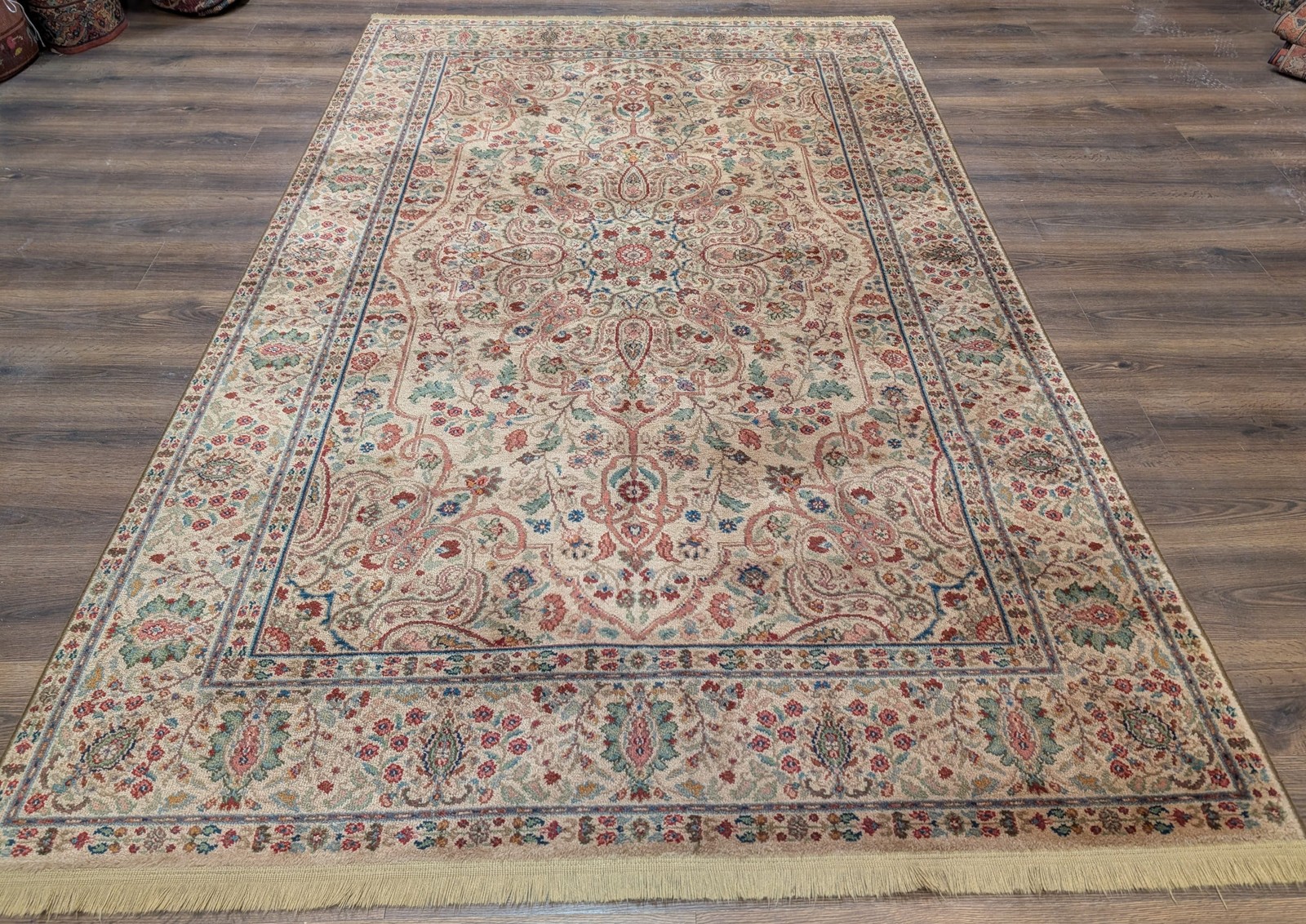 Karastan Rug 5.9 x 9, Ta'briz Medallion #900-909, Samovar Teawash, Wool gallery