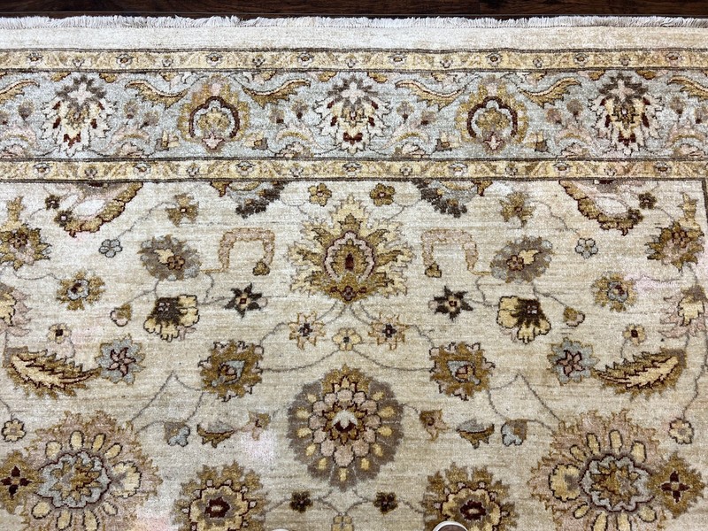 Peshawar Rug 8x10 Oushak Carpet Floral Handmade Farmhouse Rug Neutral Colors gallery