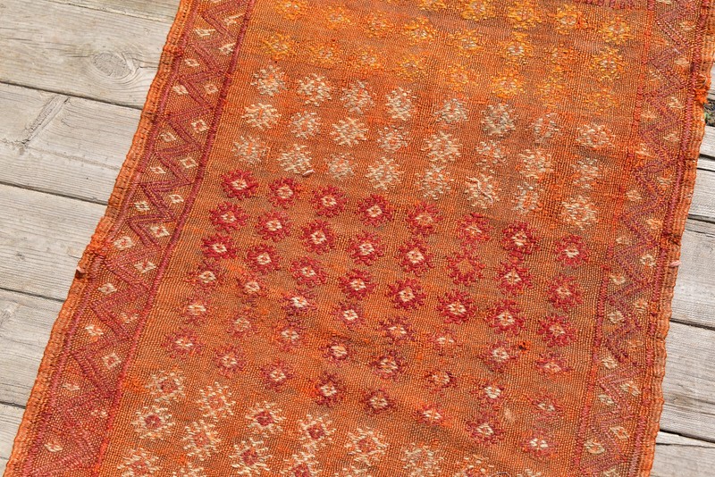 Turkish Kilim Rug 19''x36'' Hand Woven Sivas Mini Cicim Kilim 49x92cm Chair Rug gallery