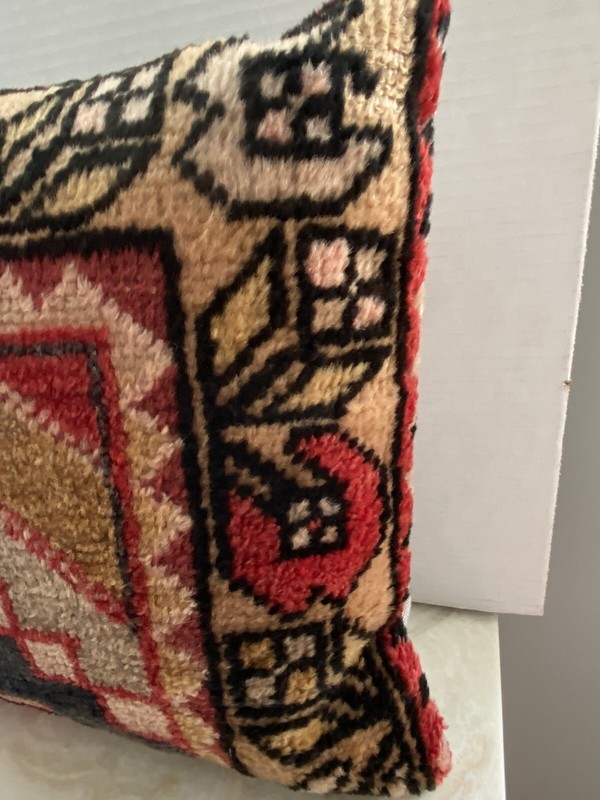 Vintage Tribal Kilim Pillow Cover With Cotton Zippered Backing gallery