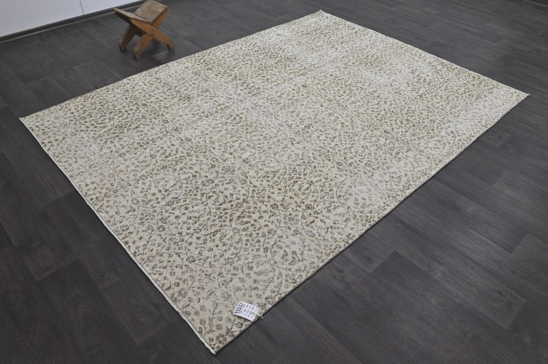 Oushak Turkish Vintage Rug 6x8 Kilim Rug Anatolian Handmade Boho Decor BEIGE gallery