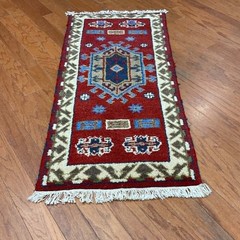 Handmade Indo Kazak Wool Rug 2′ X 3′