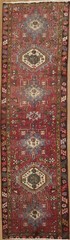 Elegant Vintage 10 ft Runner Rug 3×10 Wool Hand-knotted Geometric Tribal Carpet