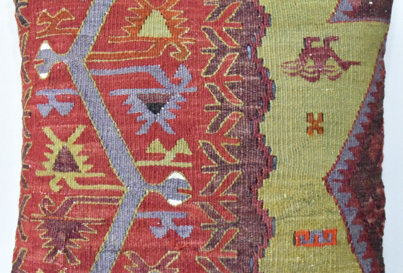 Turkish Kilim Pillow Cover Sofa Rug 16''x16'' Decorative Handmade Cushion Cover gallery