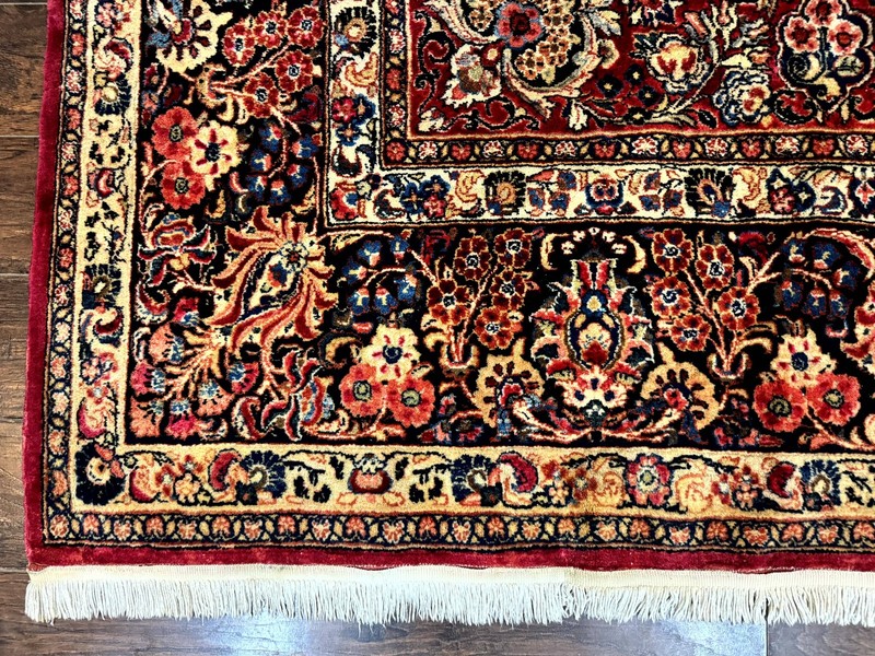 Square Per'sian Sarouk Rug 10x10 Red Floral Antique gallery