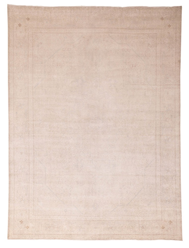 Vintage 9'6" x 12'8" Traditional Hand Knotted Vegetable Dye Wool Area Rug