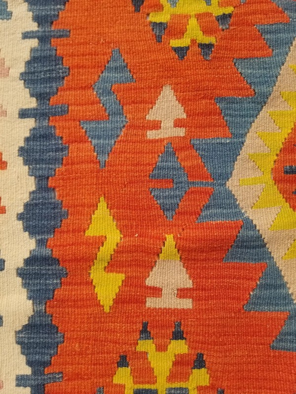 Vintage Traditional Handmade Turkish Wool Multicolor Kilim Rug 5.3x3.5ft gallery