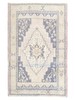 Muted Vintage Turkish Pink Blue Rug 3.11x6 ft Oushak Hand Knotted Wool Carpet gallery