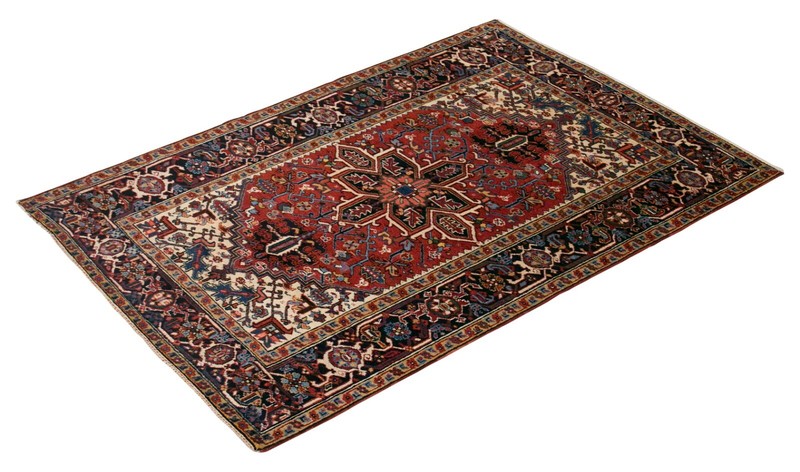 Turkish Rug", Vintage Rug, Area Ru 4'7 x 6'3 feet, Oushak Rug, Antique Rug gallery