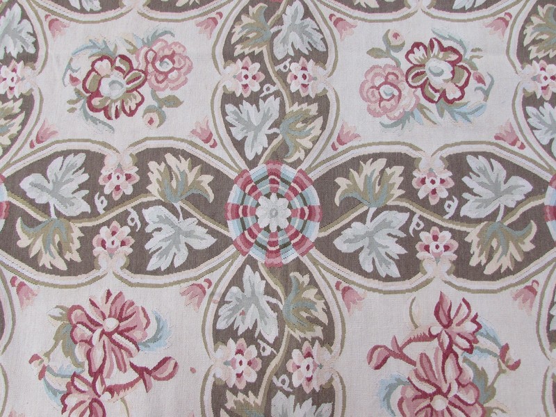 Old Hand Made French Design 14 x 10 Wool Brown Large Original Aubusson 437X310cm gallery