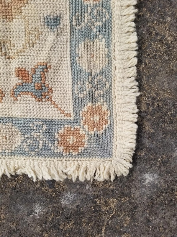 Vintage Portuguese Arraiolos Handmade Wool Multicolor Rug 3.7x1.9ft gallery